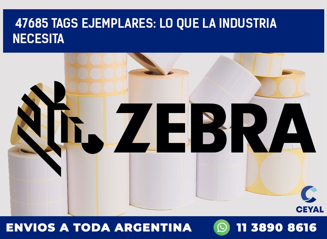 47685 TAGS EJEMPLARES: LO QUE LA INDUSTRIA NECESITA