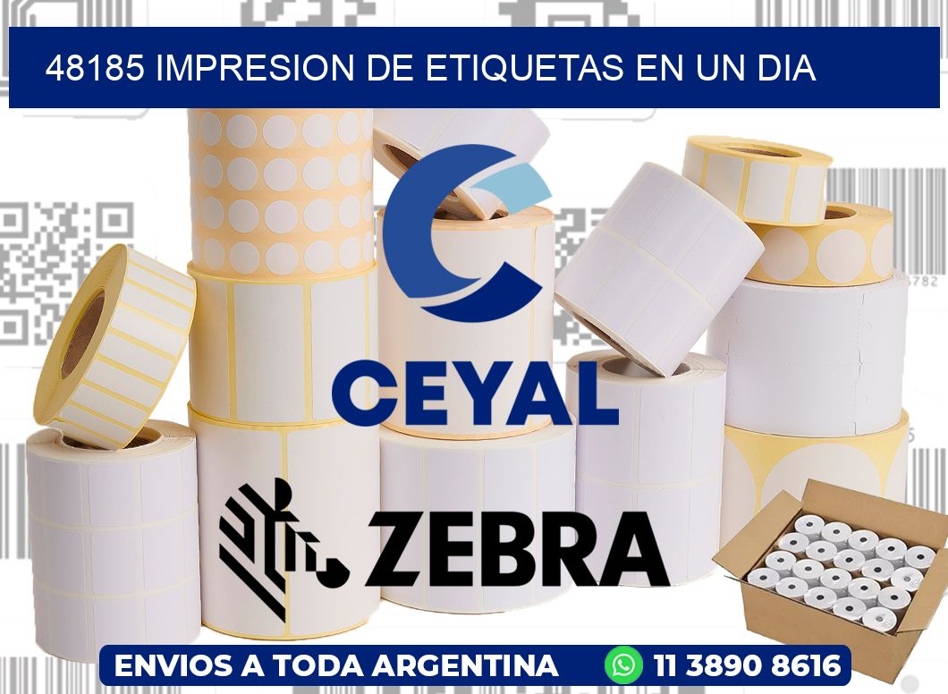 48185 IMPRESION DE ETIQUETAS EN UN DIA