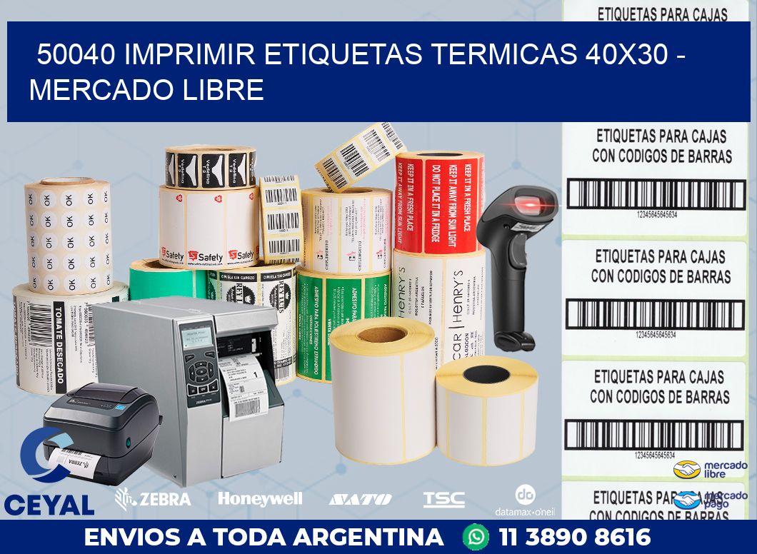 50040 IMPRIMIR ETIQUETAS TERMICAS 40X30 - MERCADO LIBRE