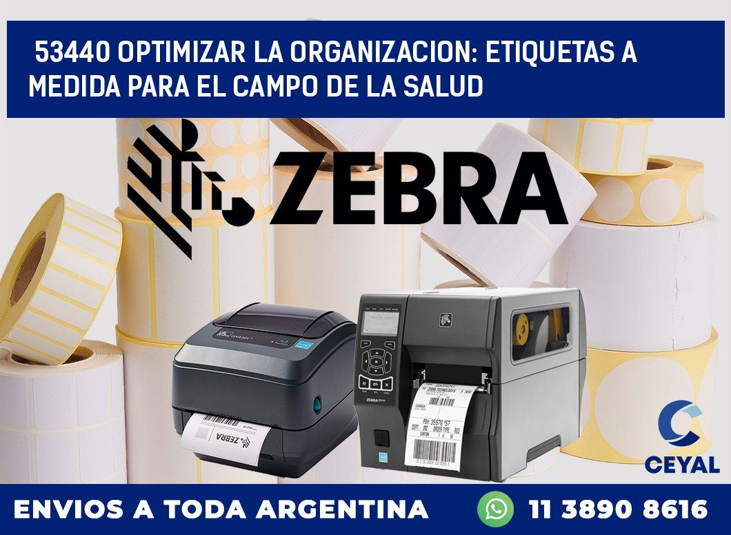 53440 OPTIMIZAR LA ORGANIZACION: ETIQUETAS A MEDIDA PARA EL CAMPO DE LA SALUD