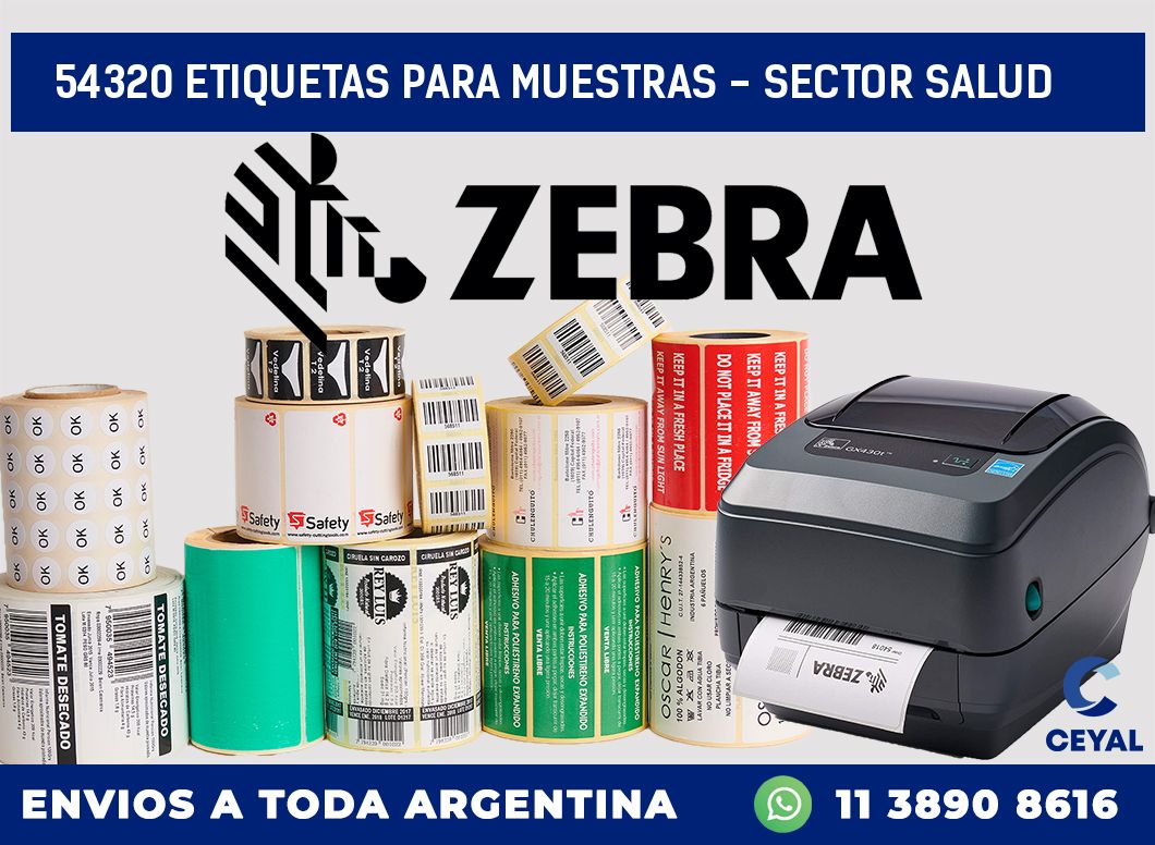 54320 ETIQUETAS PARA MUESTRAS - SECTOR SALUD