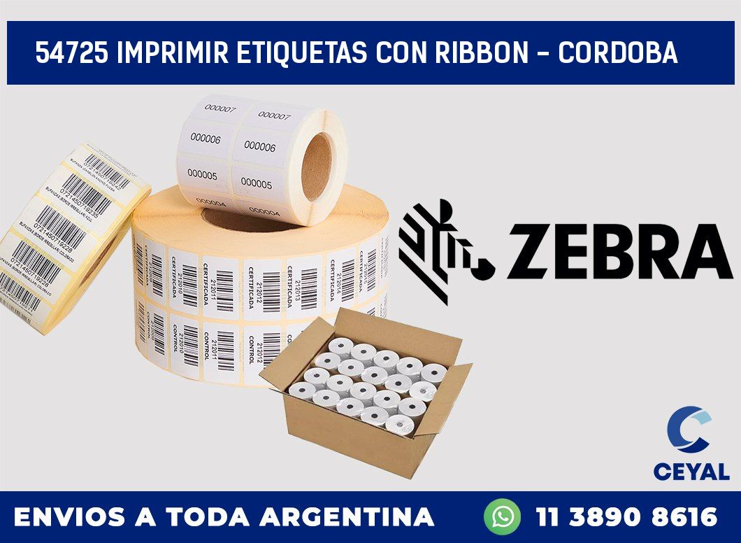 54725 IMPRIMIR ETIQUETAS CON RIBBON - CORDOBA
