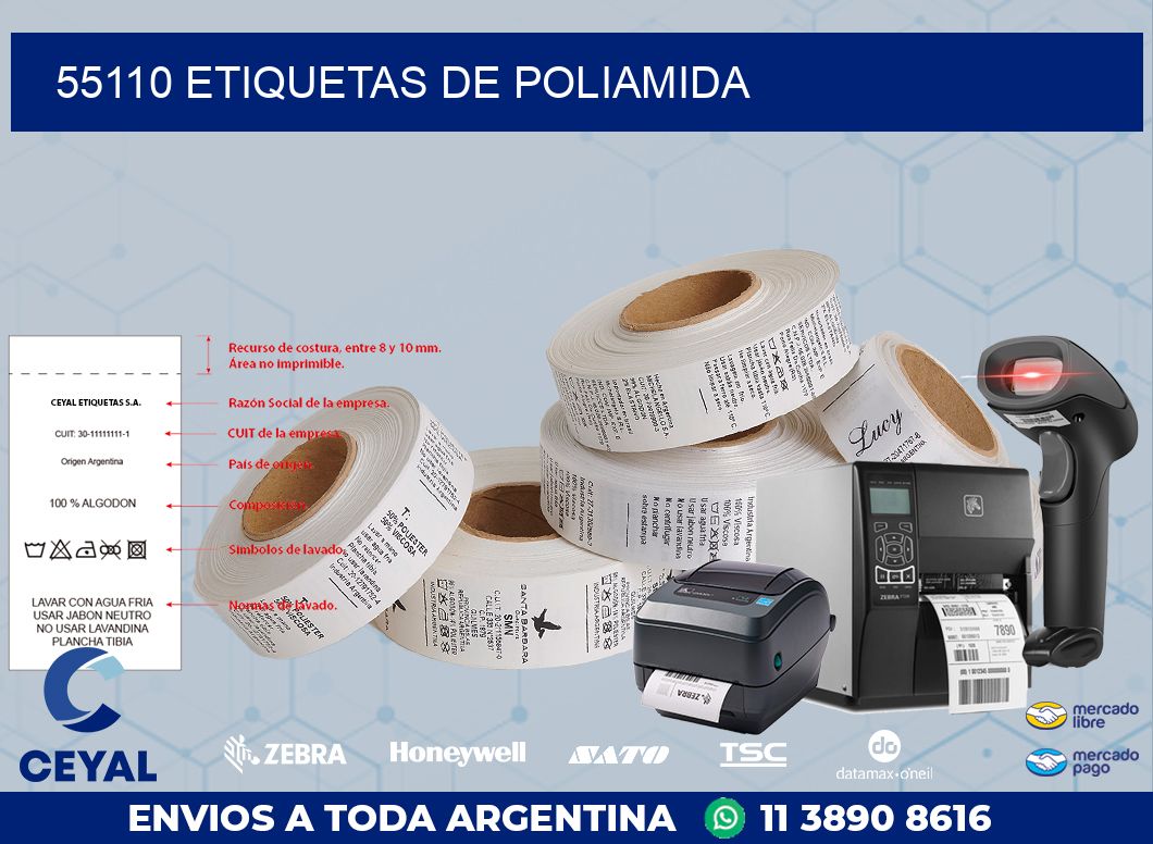 55110 ETIQUETAS DE POLIAMIDA