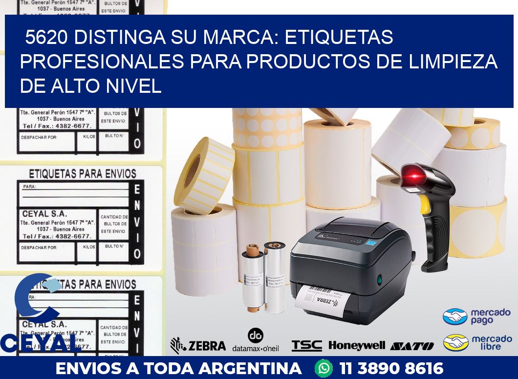 5620 DISTINGA SU MARCA: ETIQUETAS PROFESIONALES PARA PRODUCTOS DE LIMPIEZA DE ALTO NIVEL