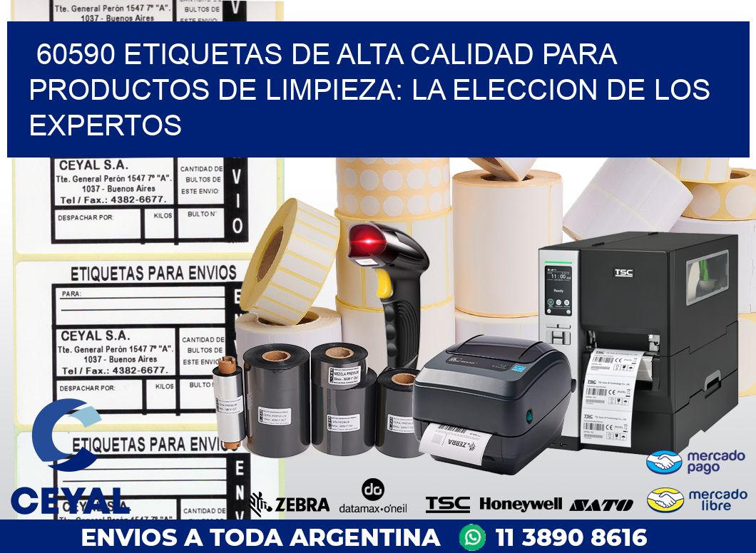 60590 ETIQUETAS DE ALTA CALIDAD PARA PRODUCTOS DE LIMPIEZA: LA ELECCION DE LOS EXPERTOS