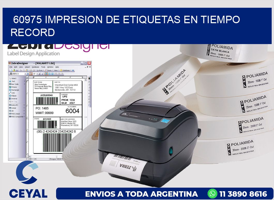 60975 IMPRESION DE ETIQUETAS EN TIEMPO RECORD