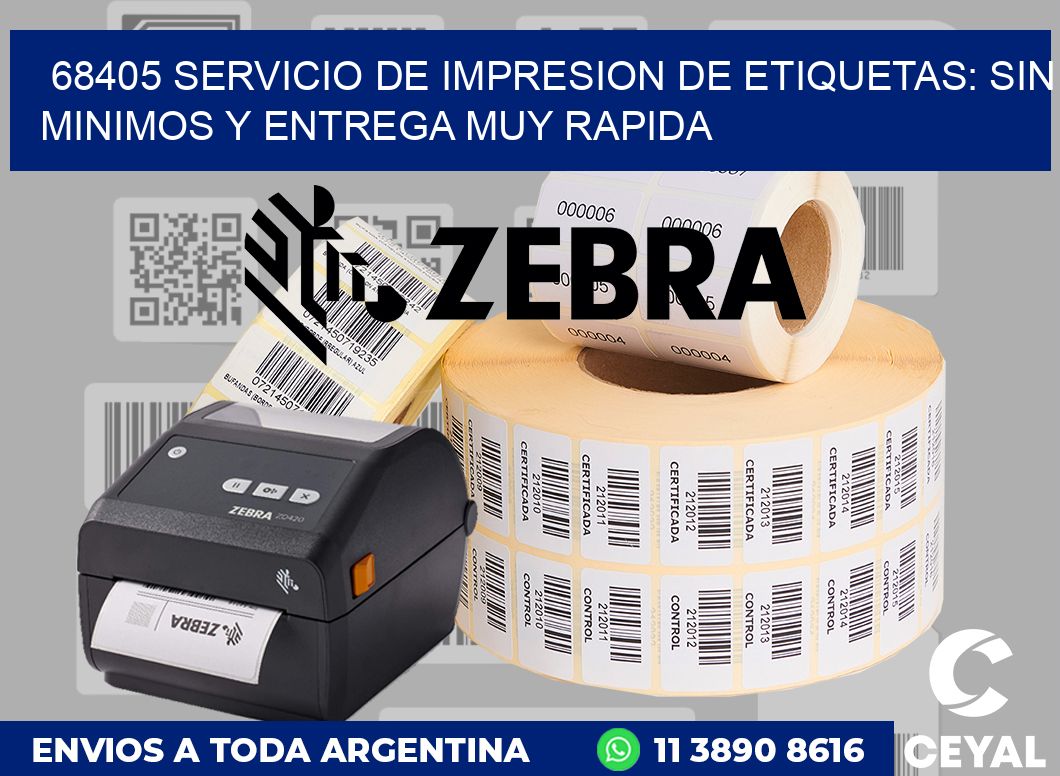 68405 SERVICIO DE IMPRESION DE ETIQUETAS: SIN MINIMOS Y ENTREGA MUY RAPIDA