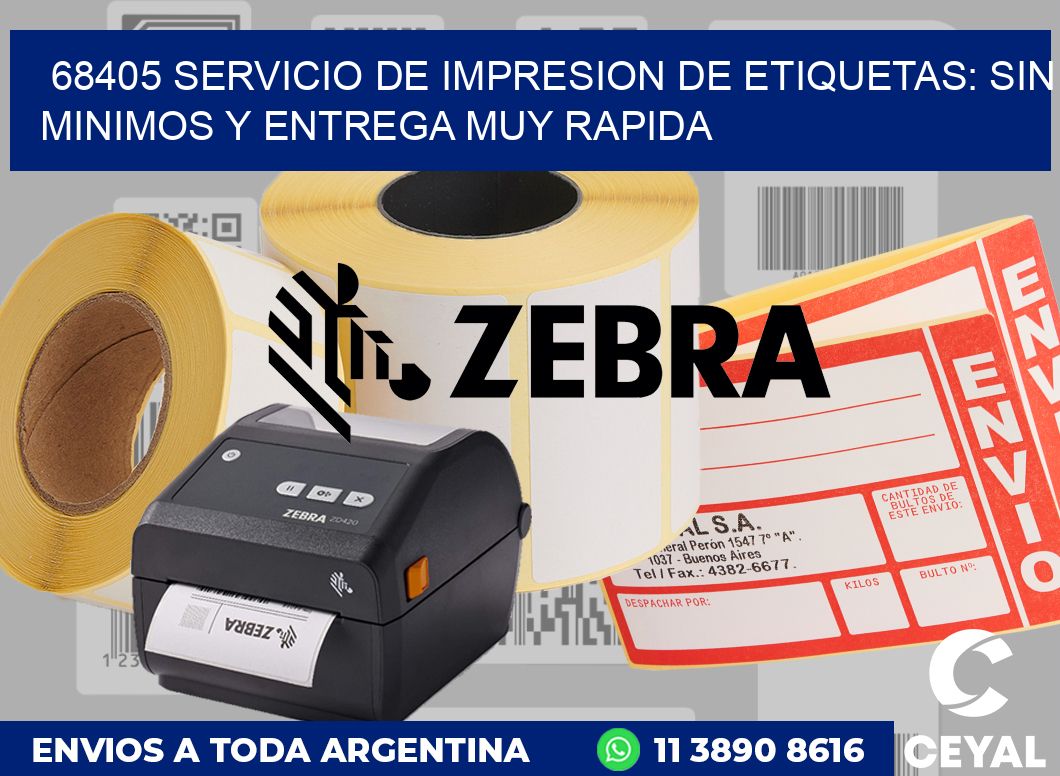68405 SERVICIO DE IMPRESION DE ETIQUETAS: SIN MINIMOS Y ENTREGA MUY RAPIDA