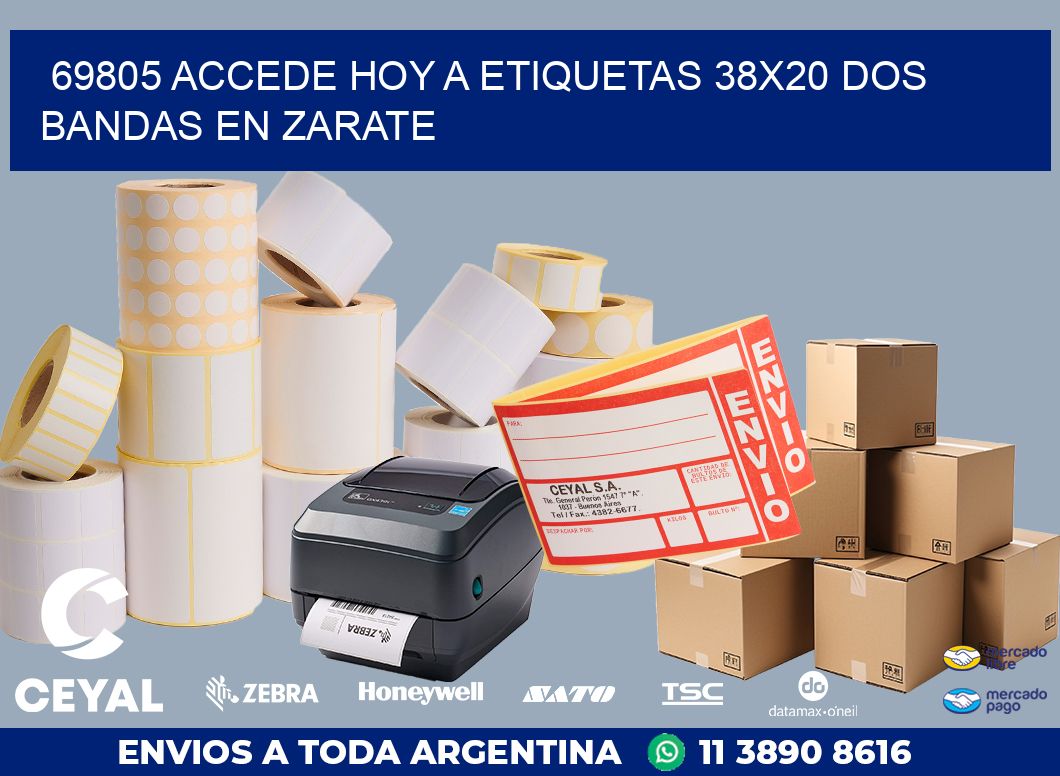 69805 ACCEDE HOY A ETIQUETAS 38X20 DOS BANDAS EN ZARATE