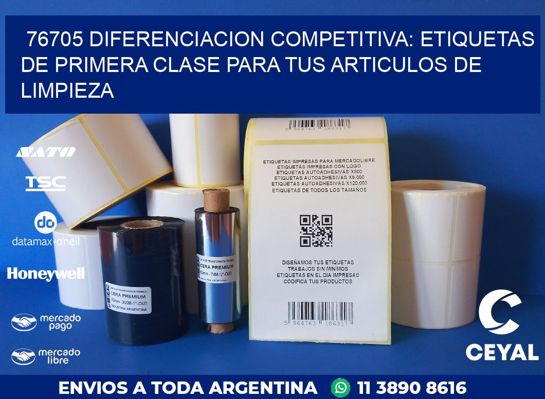 76705 DIFERENCIACION COMPETITIVA: ETIQUETAS DE PRIMERA CLASE PARA TUS ARTICULOS DE LIMPIEZA