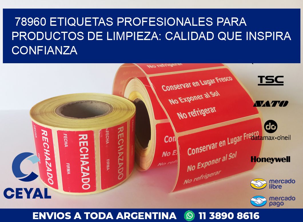 78960 ETIQUETAS PROFESIONALES PARA PRODUCTOS DE LIMPIEZA: CALIDAD QUE INSPIRA CONFIANZA