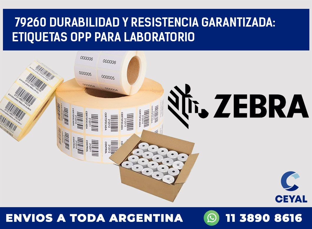 79260 DURABILIDAD Y RESISTENCIA GARANTIZADA: ETIQUETAS OPP PARA LABORATORIO