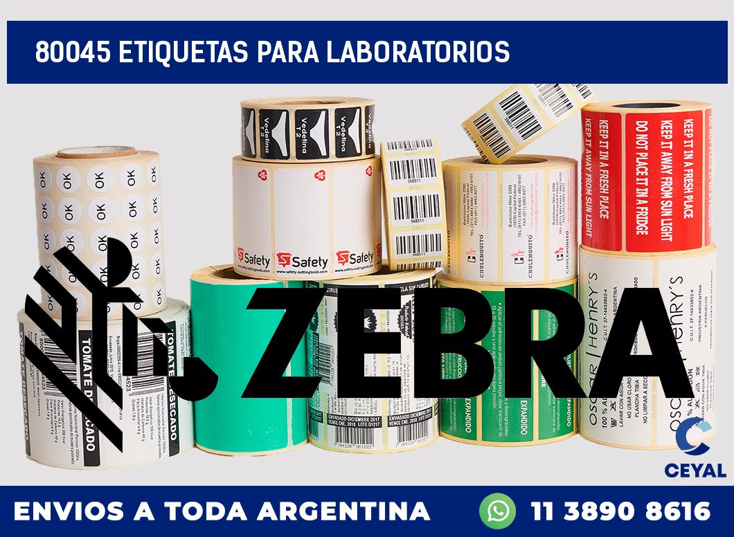 80045 ETIQUETAS PARA LABORATORIOS
