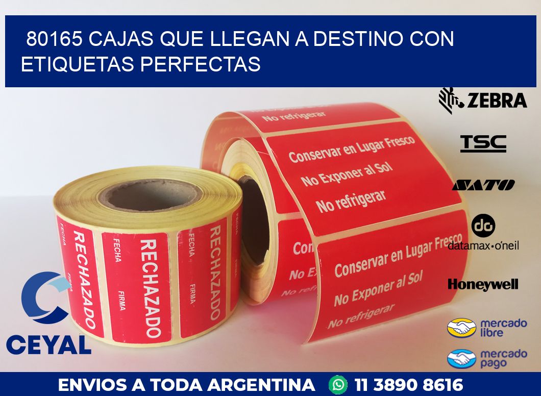80165 CAJAS QUE LLEGAN A DESTINO CON ETIQUETAS PERFECTAS