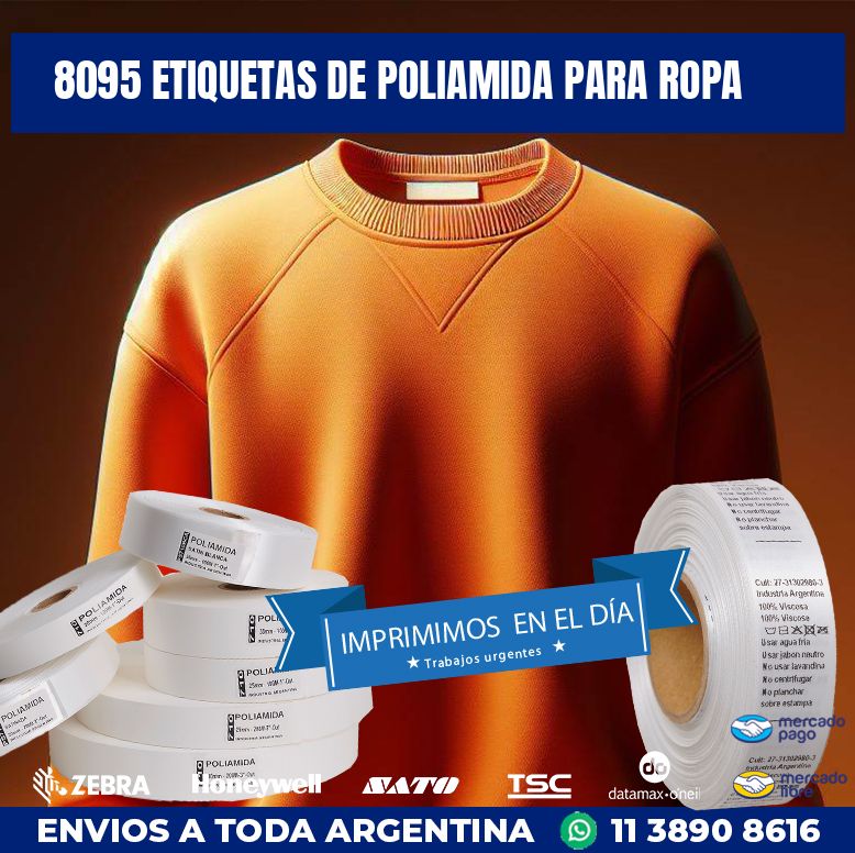 8095 ETIQUETAS DE POLIAMIDA PARA ROPA