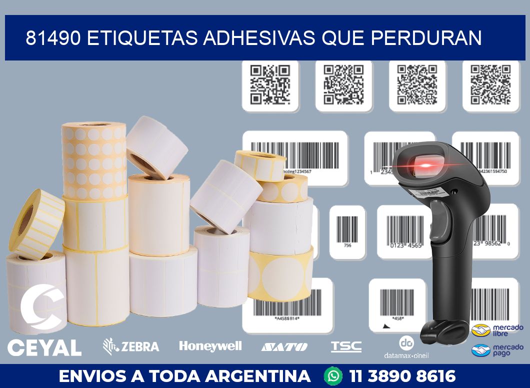 81490 ETIQUETAS ADHESIVAS QUE PERDURAN