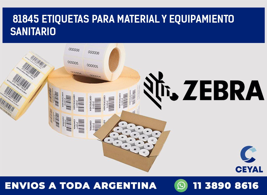 81845 ETIQUETAS PARA MATERIAL Y EQUIPAMIENTO SANITARIO