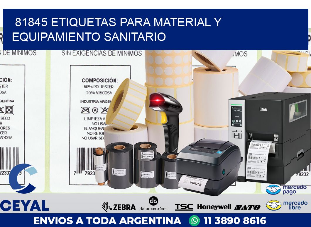 81845 ETIQUETAS PARA MATERIAL Y EQUIPAMIENTO SANITARIO