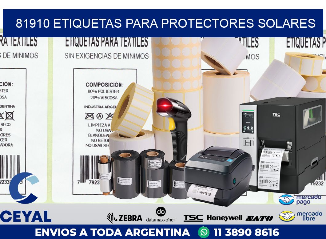 81910 ETIQUETAS PARA PROTECTORES SOLARES
