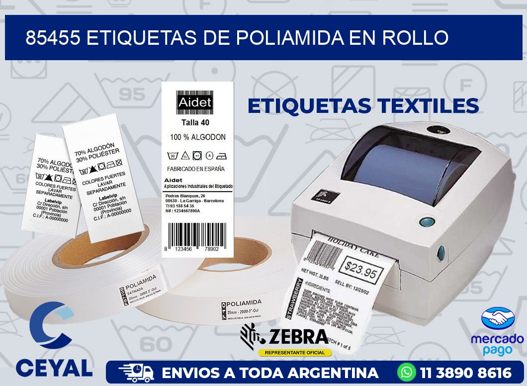 85455 ETIQUETAS DE POLIAMIDA EN ROLLO