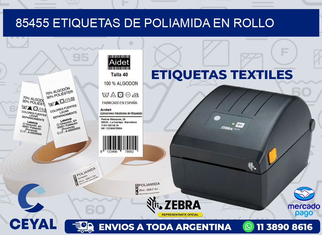 85455 ETIQUETAS DE POLIAMIDA EN ROLLO