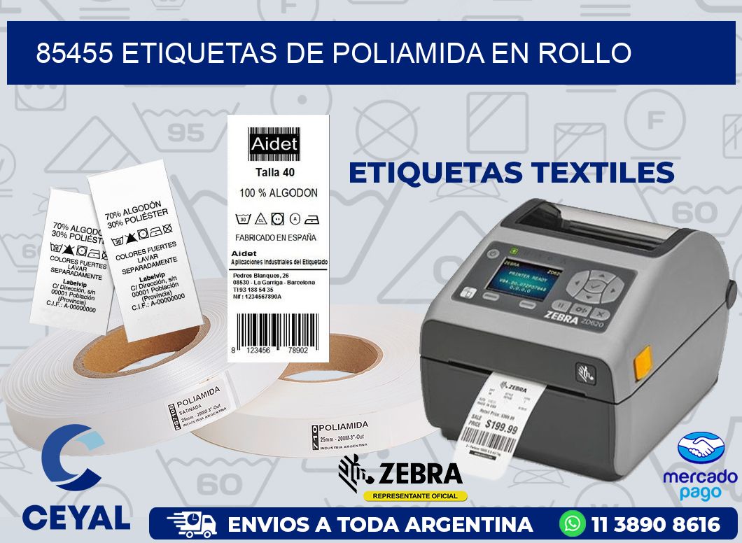 85455 ETIQUETAS DE POLIAMIDA EN ROLLO