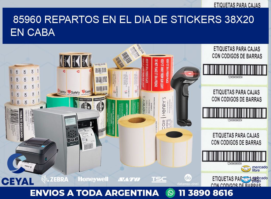85960 REPARTOS EN EL DIA DE STICKERS 38X20 EN CABA