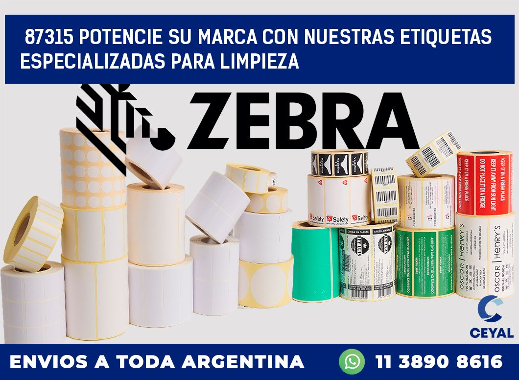 87315 POTENCIE SU MARCA CON NUESTRAS ETIQUETAS ESPECIALIZADAS PARA LIMPIEZA