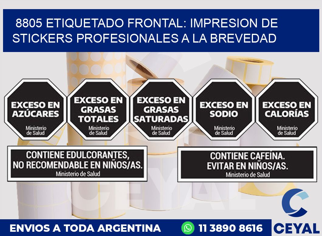 8805 ETIQUETADO FRONTAL: IMPRESION DE STICKERS PROFESIONALES A LA BREVEDAD