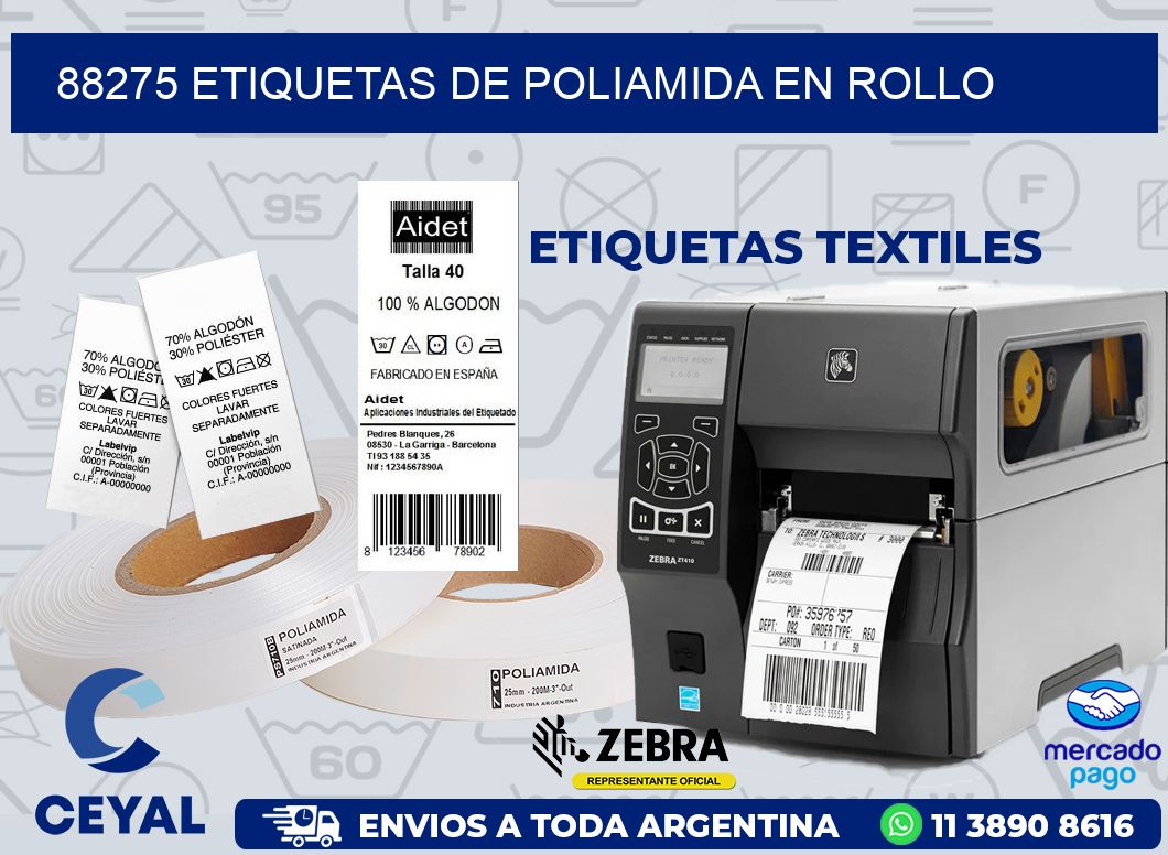 88275 ETIQUETAS DE POLIAMIDA EN ROLLO