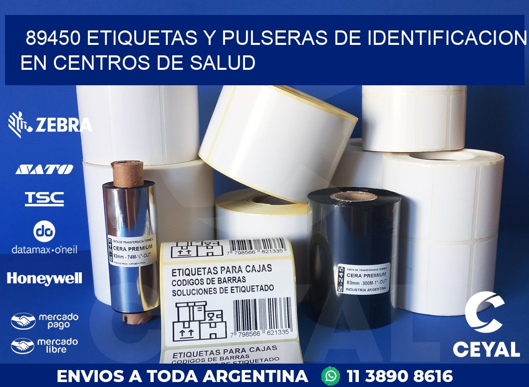 89450 ETIQUETAS Y PULSERAS DE IDENTIFICACION EN CENTROS DE SALUD