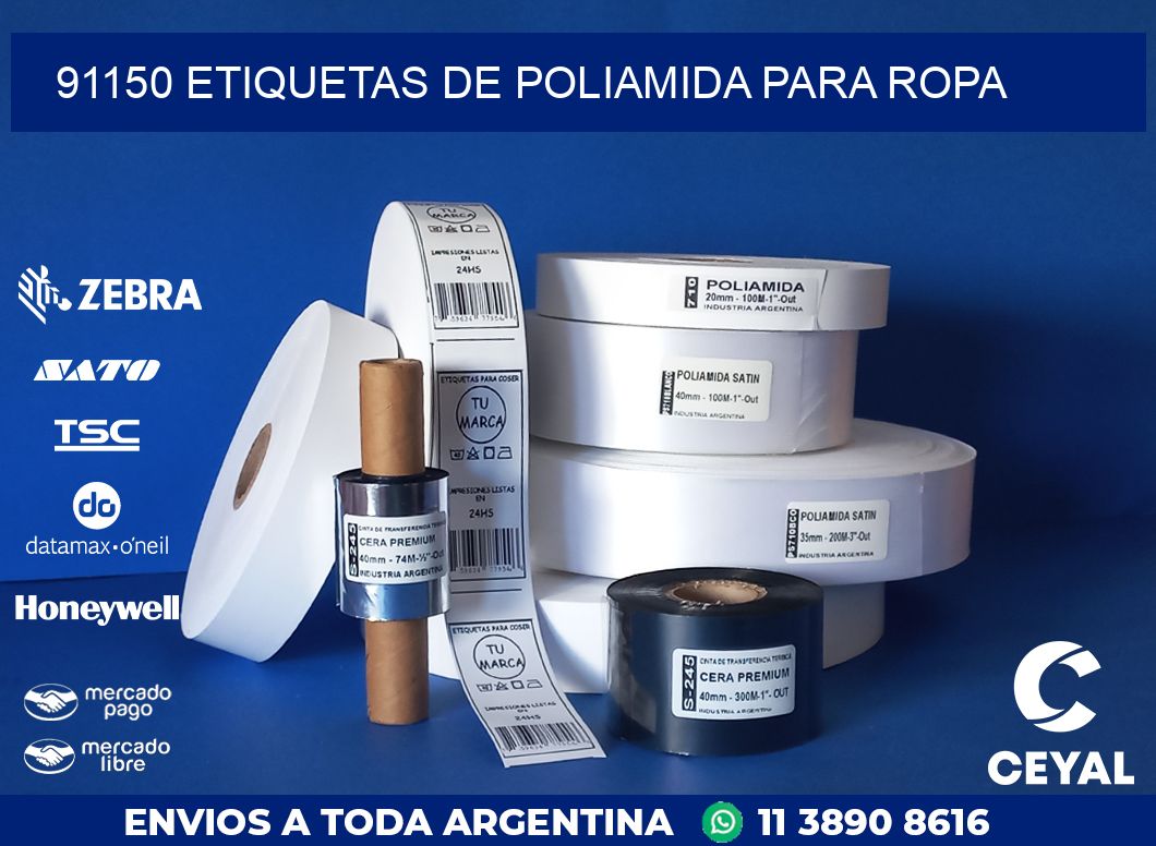 91150 ETIQUETAS DE POLIAMIDA PARA ROPA