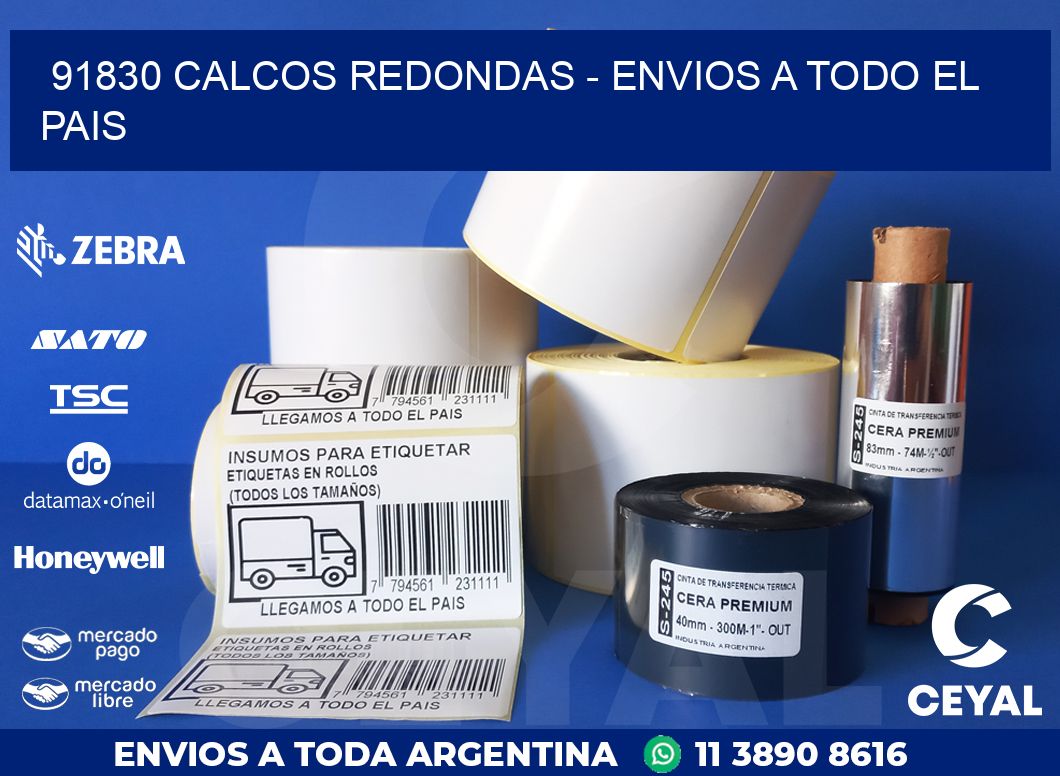 91830 CALCOS REDONDAS – ENVIOS A TODO EL PAIS