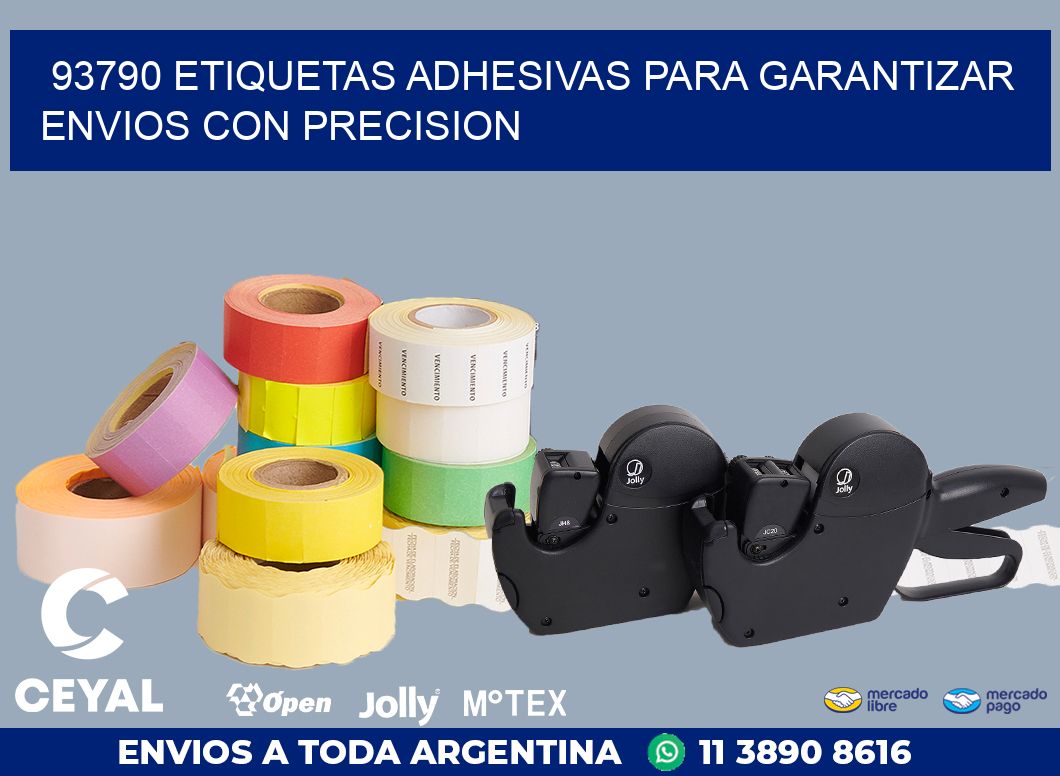 93790 ETIQUETAS ADHESIVAS PARA GARANTIZAR ENVIOS CON PRECISION