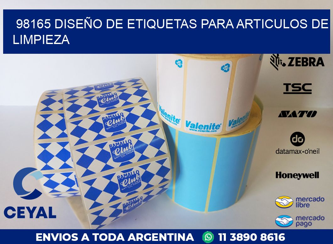 98165 DISEÑO DE ETIQUETAS PARA ARTICULOS DE LIMPIEZA