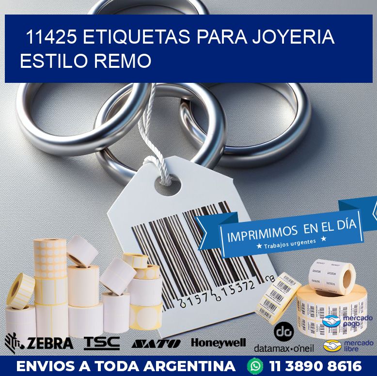 11425 ETIQUETAS PARA JOYERIA ESTILO REMO