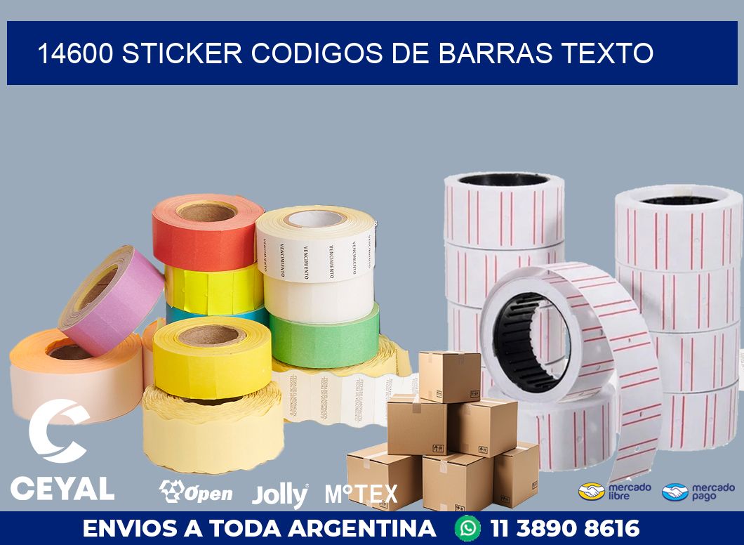 14600 STICKER CODIGOS DE BARRAS TEXTO