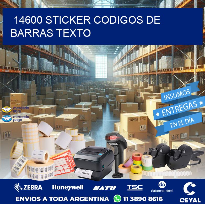 14600 STICKER CODIGOS DE BARRAS TEXTO