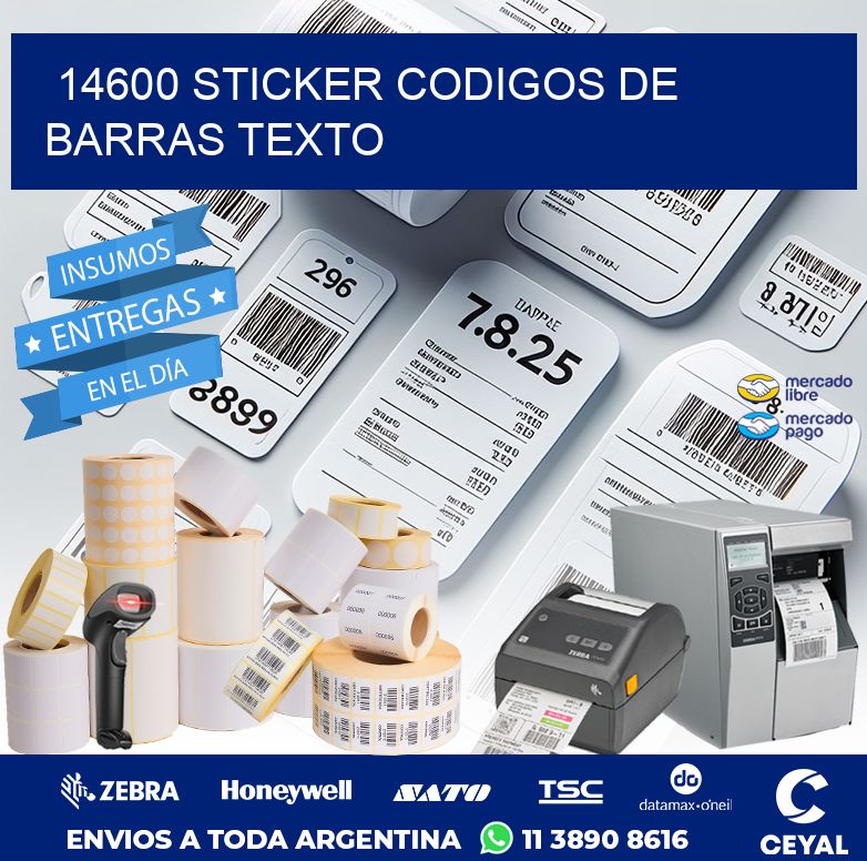 14600 STICKER CODIGOS DE BARRAS TEXTO