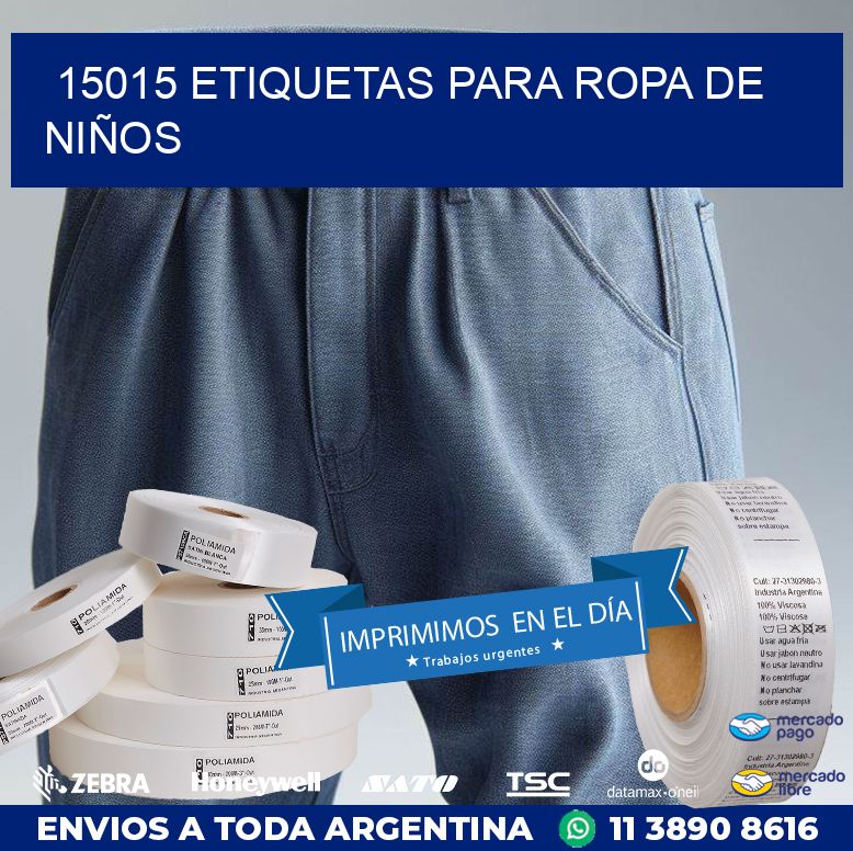 15015 ETIQUETAS PARA ROPA DE NIÑOS