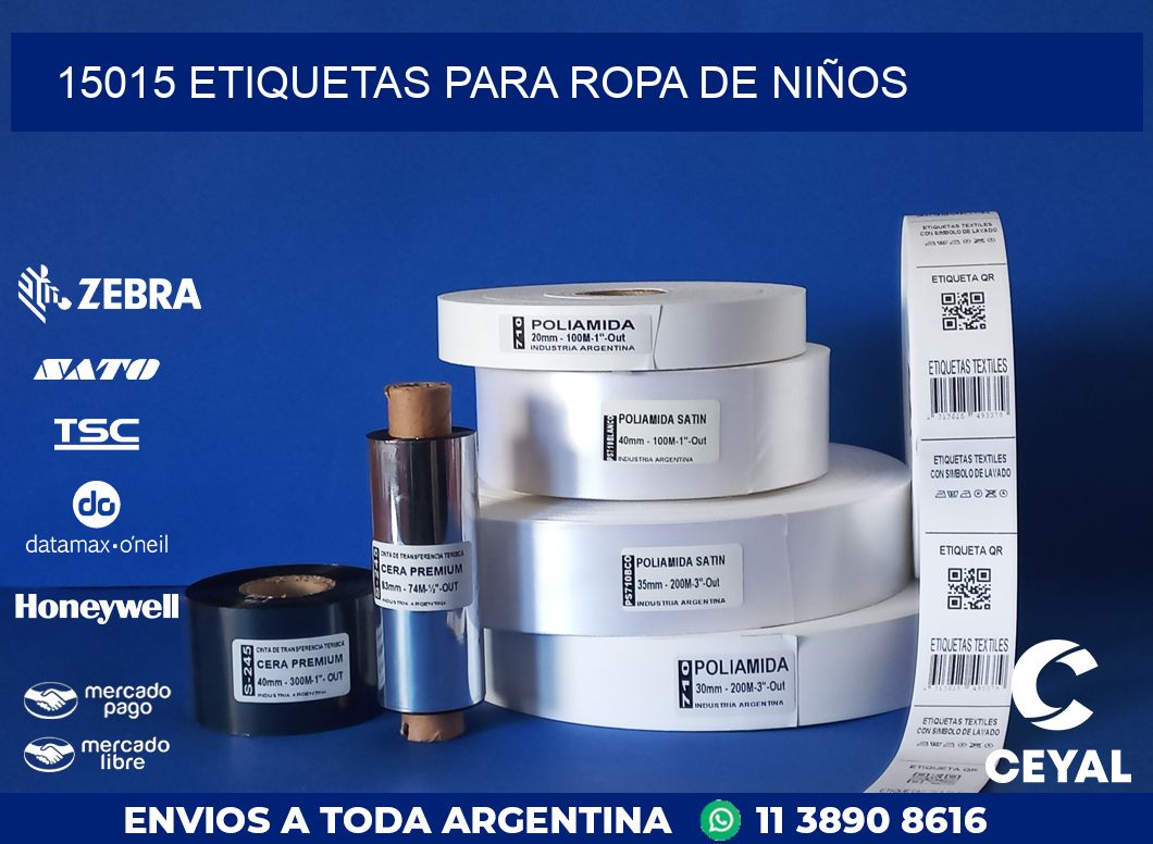 15015 ETIQUETAS PARA ROPA DE NIÑOS