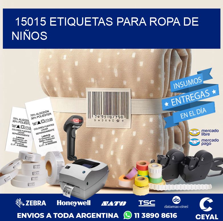 15015 ETIQUETAS PARA ROPA DE NIÑOS