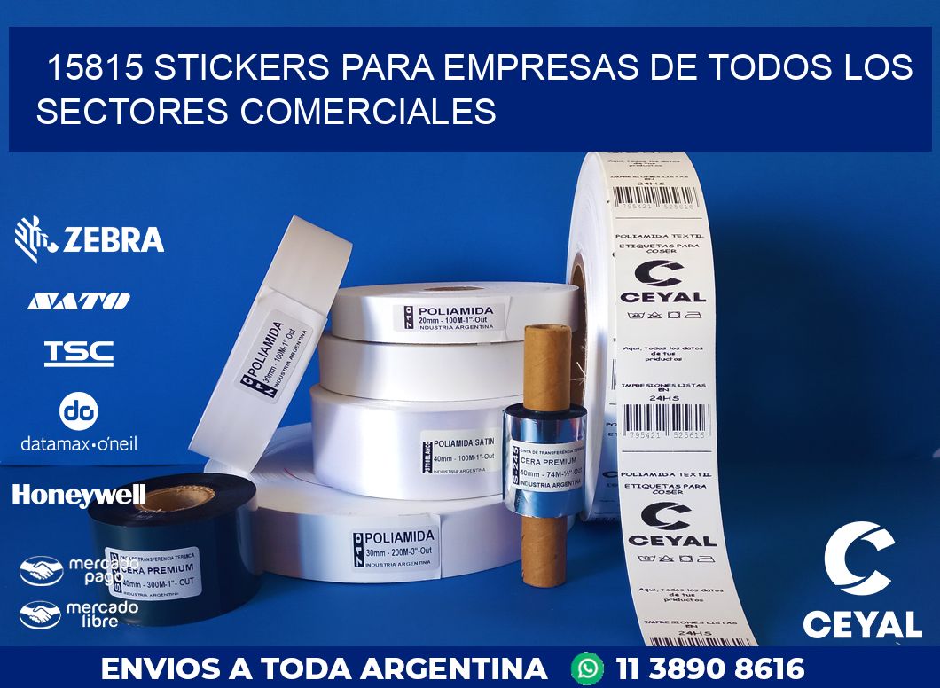 15815 STICKERS PARA EMPRESAS DE TODOS LOS SECTORES COMERCIALES