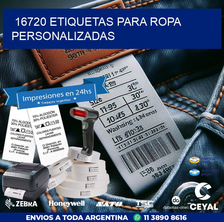 16720 ETIQUETAS PARA ROPA PERSONALIZADAS