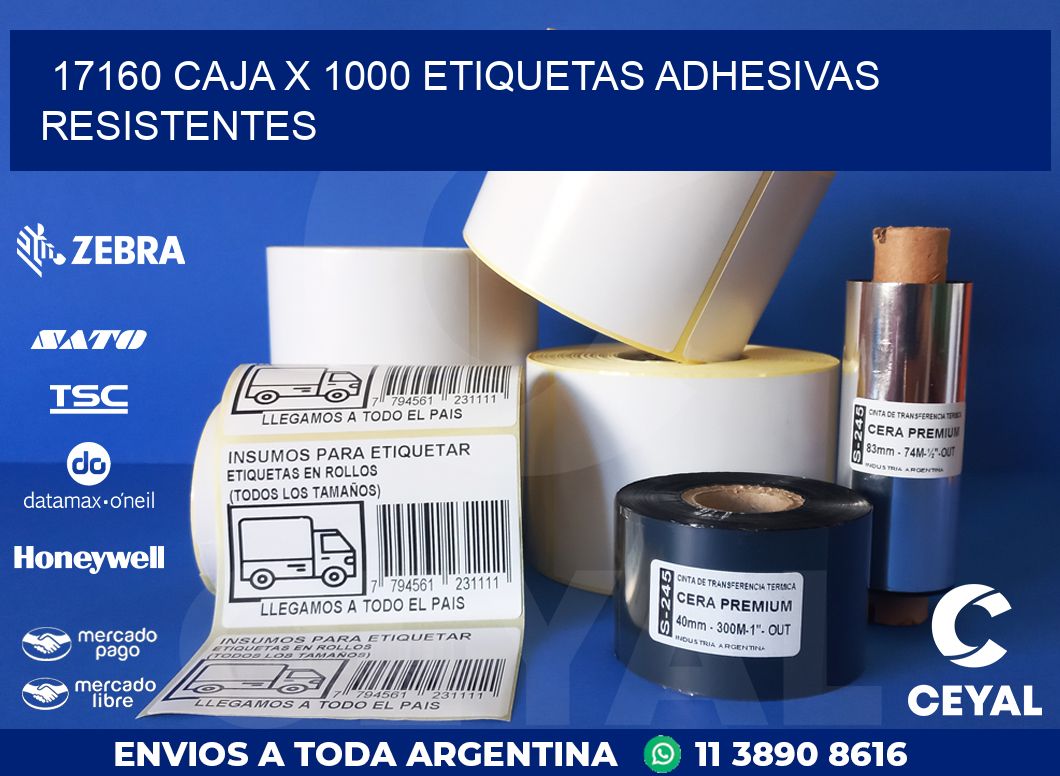 17160 CAJA X 1000 ETIQUETAS ADHESIVAS RESISTENTES