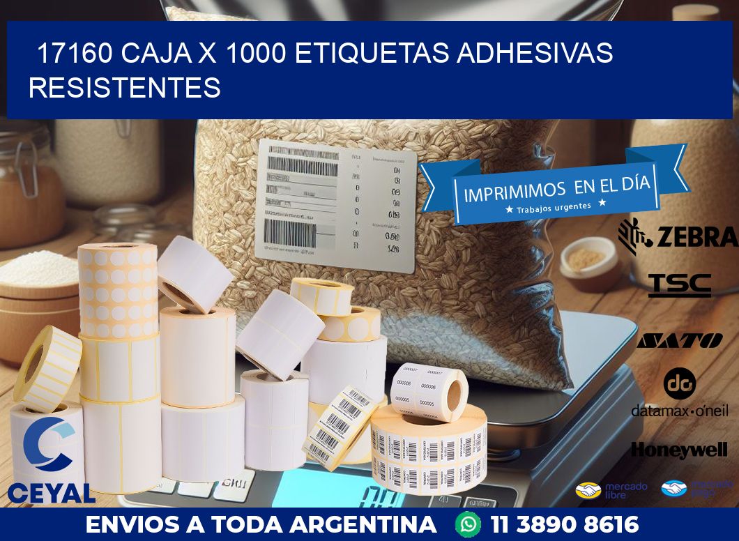 17160 CAJA X 1000 ETIQUETAS ADHESIVAS RESISTENTES