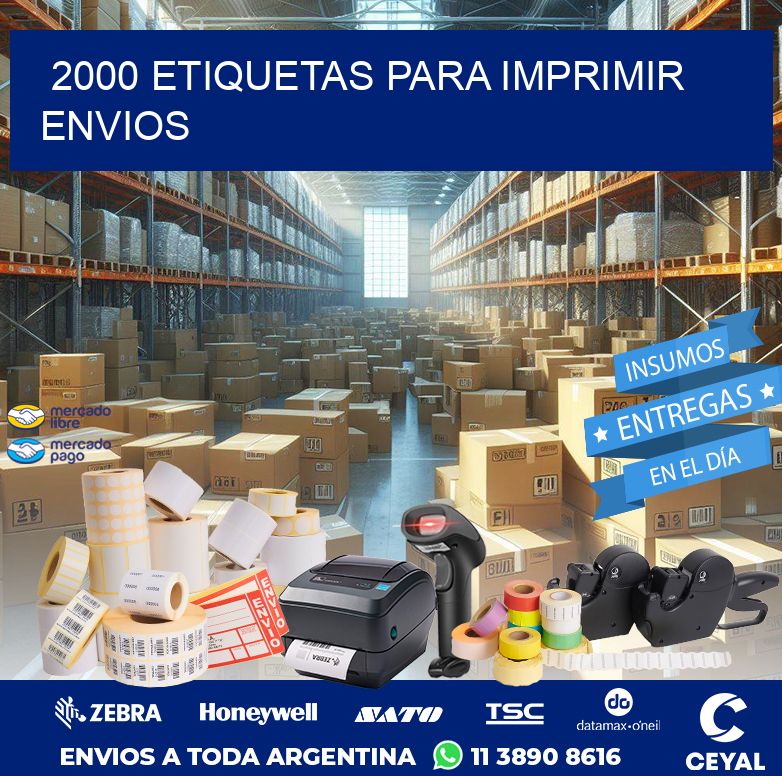 2000 ETIQUETAS PARA IMPRIMIR ENVIOS