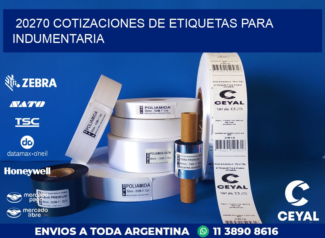 20270 COTIZACIONES DE ETIQUETAS PARA INDUMENTARIA