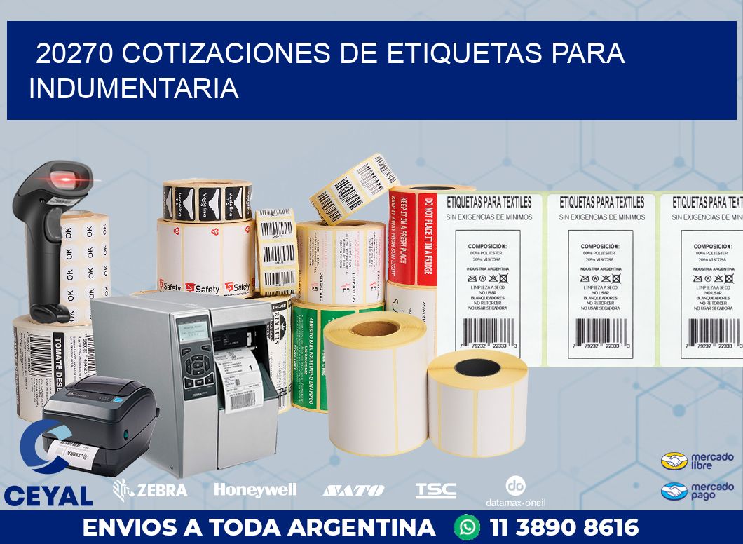 20270 COTIZACIONES DE ETIQUETAS PARA INDUMENTARIA