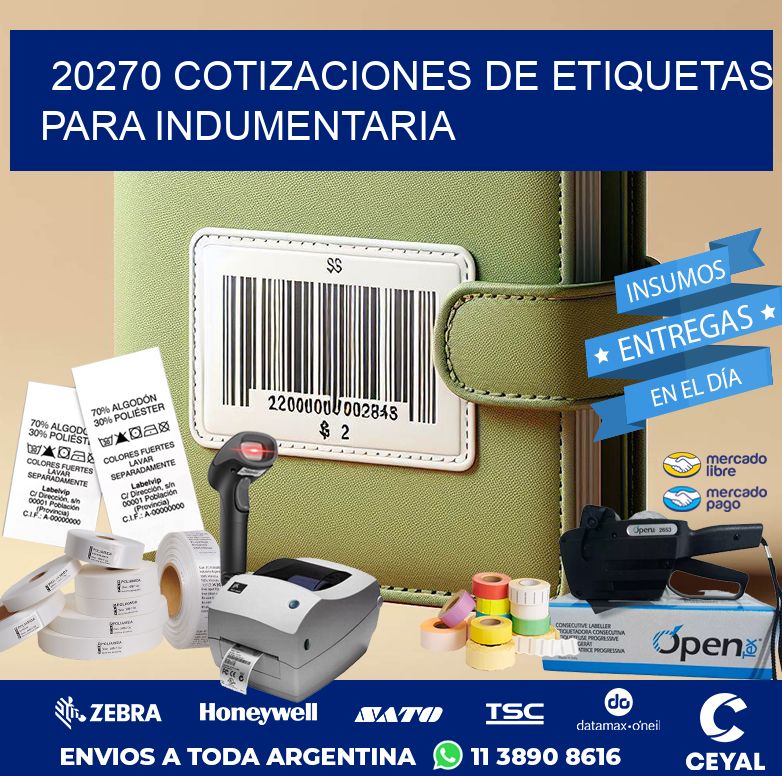 20270 COTIZACIONES DE ETIQUETAS PARA INDUMENTARIA